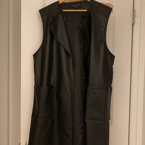 Womens faux leather vest